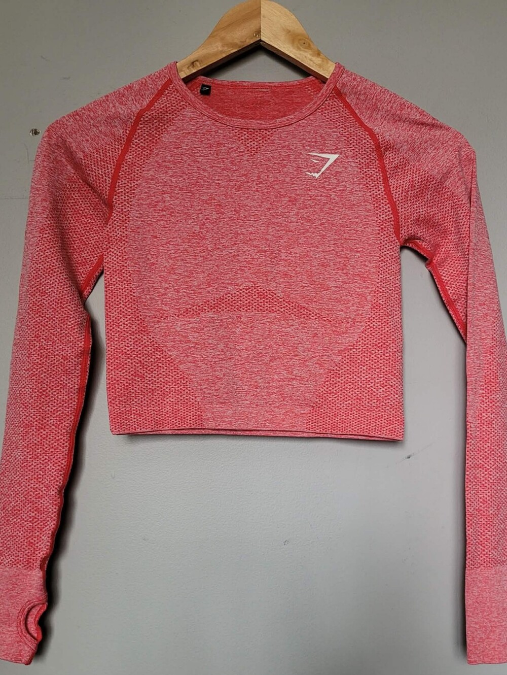 Gymshark XS Pink Long Sleeve Athletic Top
